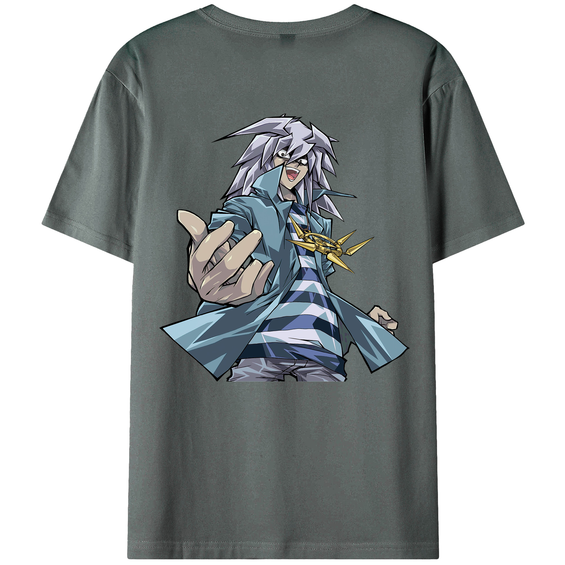 （画像用） 遊☆戯☆王 Yu-Gi-Oh! 綿100％ メンズ半袖Tシャツ（バックプリント） 通気性